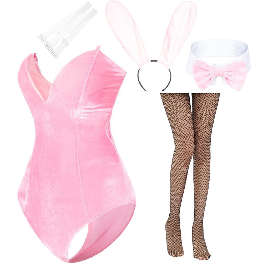 7811 Anime Bunny Girl Costume One Piece Bodysuit Halloween Cosplay Catsuit